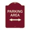 Signmission Parking Area W/ Bidirectional Arrow Heavy-Gauge Aluminum Sign, 24" x 18", BU-1824-23467 A-DES-BU-1824-23467 - alternate 1